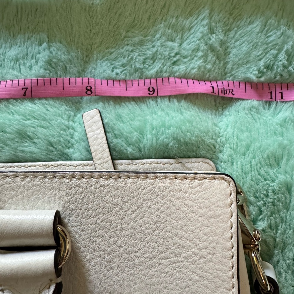 kate spade Cream Perforated Leather Satchel with Gold Hardware - Picture 5 of 15